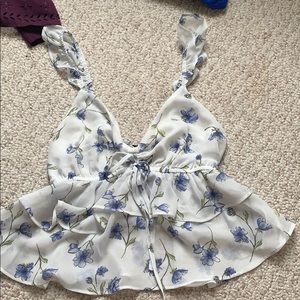 Tiered floral tank top